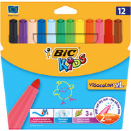 5 PACK of Bic Kids Visa Colour Markers Xl 12 pack