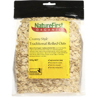 5 PACK of Nature First Traditional Rolled Oats Creamy Style Organic 500g