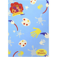 5 PACK of WW Make & Create A4 Coloured Paper Notepad 120 sheets