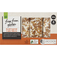 5 PACK of WW Free From Gluten Iced Carrot Cake Slices 4 pack