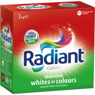 5 PACK of Radiant Colour Care Laundry Powder Front & Top Loader 1kg