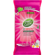 5 PACK of Pine O Cleen Tropical Blossom Surface Wipes 120 pack
