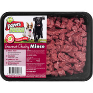 5 PACK of Paws Fresh Pet Gourmet Chunky Mince 600g