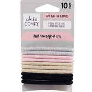 5 PACK of Oh So Comfy Soft Knitted Elastics 10 pack