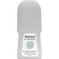 5 PACK of Norsca 0% Aluminium Antiperspirant Rosewater & Lotus Roll-on 50ml