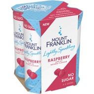 5 PACK of Mount Franklin Lightly Sparkling Raspberry 250ml x4 pack