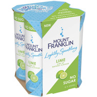 5 PACK of Mount Franklin Lightly Sparkling Lime 250ml x4 pack