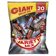 5 PACK of Mars Mixed Variety Chocolate Large Party Share Bag 20 Piece 307g
