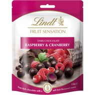 5 PACK of Lindt Fruit Sensation Raspberry Cranberry 150g