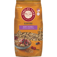 5 PACK of Freedom Foods Arnold's Farm Mixed Berry Crumble Clusters 850g