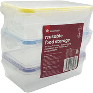 5 PACK of Essentials Reusable 600ml Containers 3 pack