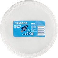 5 PACK of Essentials Plastic Bowls White 50 pack
