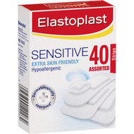 5 PACK of Elastoplast Sensitive Hypoallergenic Strips Assorted 40 pack