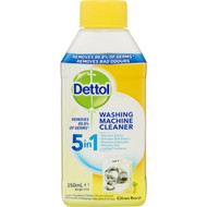 5 PACK of Dettol Washing Machine Cleaner Citrus Burst 250ml