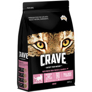 5 PACK of Crave Chicken & Salmon Dry Cat Food 500g