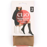 5 PACK of Clio Invisible Band Knee High Natural One Size