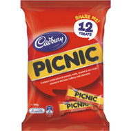 5 PACK of Cadbury Picnic Sharepack 12pk 180g
