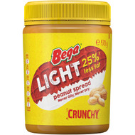 5 PACK of Bega Light Peanut Spread Crunchy 470g
