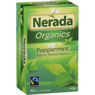 5 PACK of Nerada Organic Peppermint Tea Bags 40pk 60g