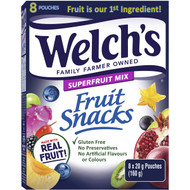 5 PACK of Welch's Super Fruit Mix Fruit Snacks 160g