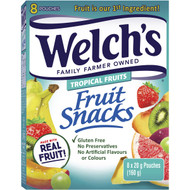 5 PACK of Welch's Tropical Fruits Fruit Snacks 160g