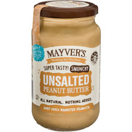5 PACK of Mayver's Unsalted Smunchy Peanut Butter 375g