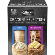 5 PACK of Olina's Cracker Selection Natural & Fig & Pumpkin 190g