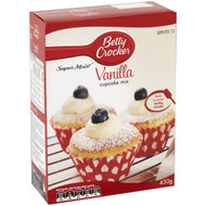 5 PACK of Betty Crocker Vanilla Cupcake Mix 450g