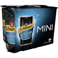 5 PACK of Schweppes Lemonade Cans 6 x200ml