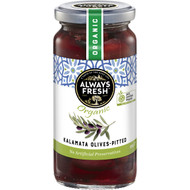 5 PACK of Always Fresh Organic Kalamata Pitted Olives 220g