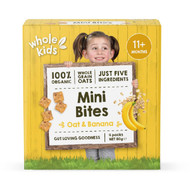 5 PACK of Whole Kids Organic Mini Bites Oat & Banana 20g x4 pack
