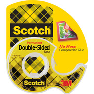 5 PACK of Scotch Double Sided Tape 13mm Clear With Dispenser
