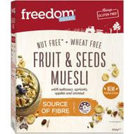 5 PACK of Freedom Foods Cereal Muesli Gluten And Wheat Free 500g