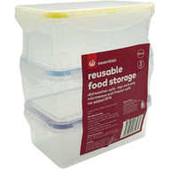 5 PACK of Essentials Reusable 800ml Containers 3 pack