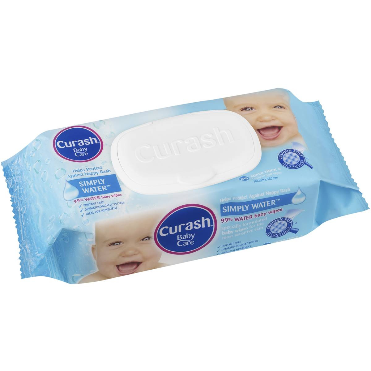 Curash Baby Wipes Simply Water 80 pack