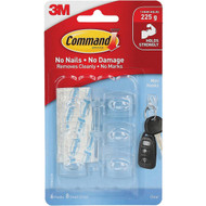 5 PACK of 3m Command Mini Hooks Clear 6 pack