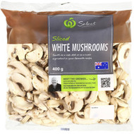 5 PACK of Select Mushrooms Cups Sliced 400g bag