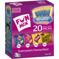 5 PACK of Smith's Potato Chips Fun Mix Multipack Variety 20 pack