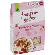5 PACK of WW Free From Gluten Cranberry & Seeds Muesli 350g