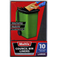 5 PACK of Multix Council Liner Garbage Bags 10 pack