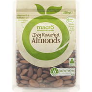 5 PACK of Macro Dry Roasted Almonds 250g