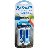 5 PACK of Refresh Your Car Vent Stick New Car Cool Breeze 4 pack