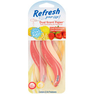 5 PACK of Refresh Your Car Paper Fresh Strawberry Cool Lemonade 2 pack