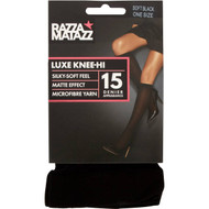 5 PACK of Razzamatazz Luxe Knee Hi One Size Soft Black