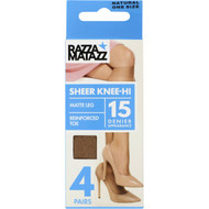 5 PACK of Razzamatazz Knee Hi Pairs And Spares Beige 4pk