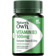 5 PACK of Nature's Own Vitamin B3 500mg Tablets 60 pack