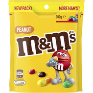 5 PACK of M&m's Peanut Pouch 380g