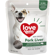 5 PACK of Love'em Pork Liver Dog Treats 90g