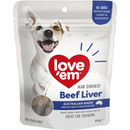 5 PACK of Love'em Beef & Liver Dog Treat 90g