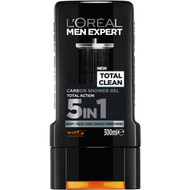 5 PACK of L'oreal Men Expert Carbon Shower Gel Total Action 300ml